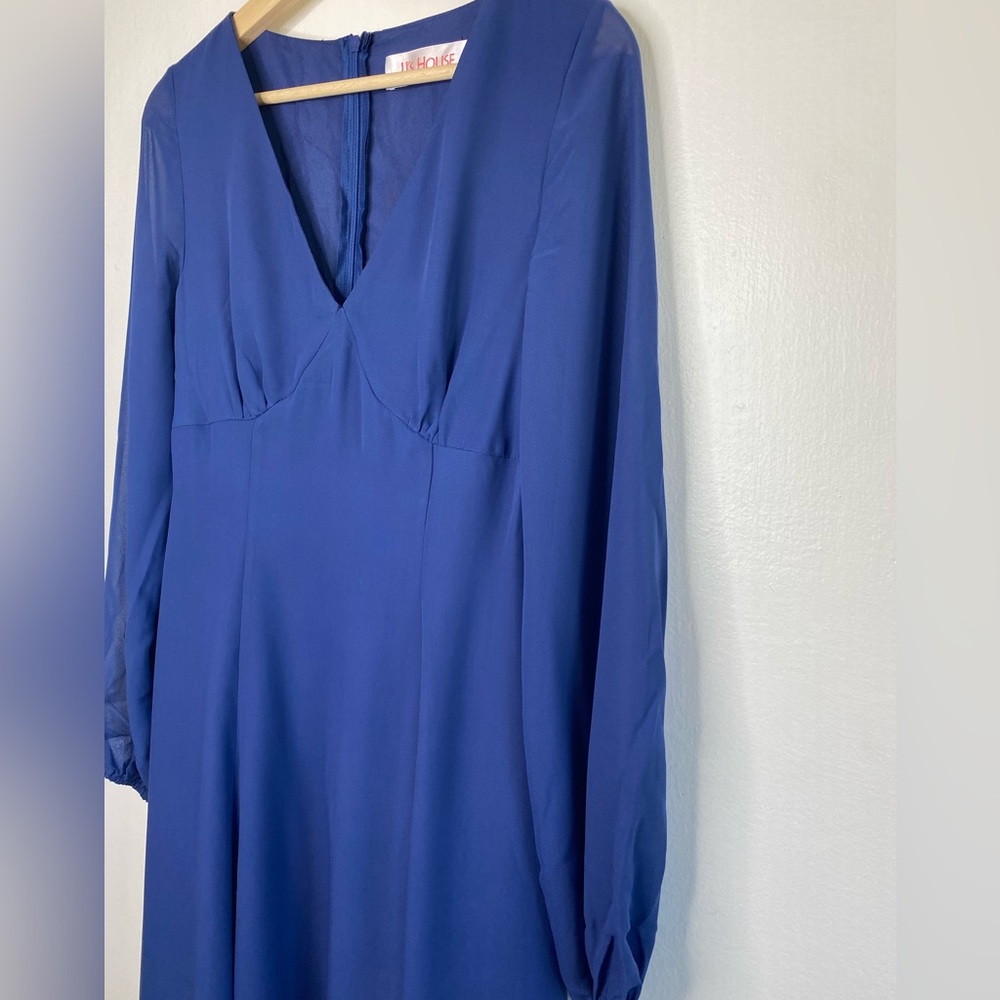 NWT JJ’S House V neck A line Chiffon Midi Dress Size S Bridesmaid Wedding guest - Picture 7 of 12